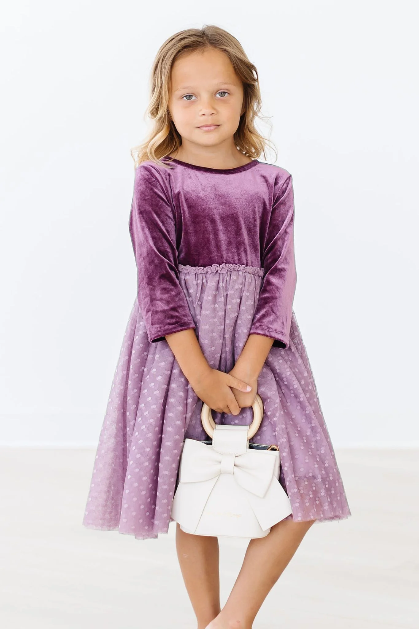 Mila & Rose Amethyst Velvet Tutu Dress