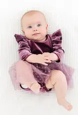 Mila & Rose Amethyst Velvet Tutu Bodysuit