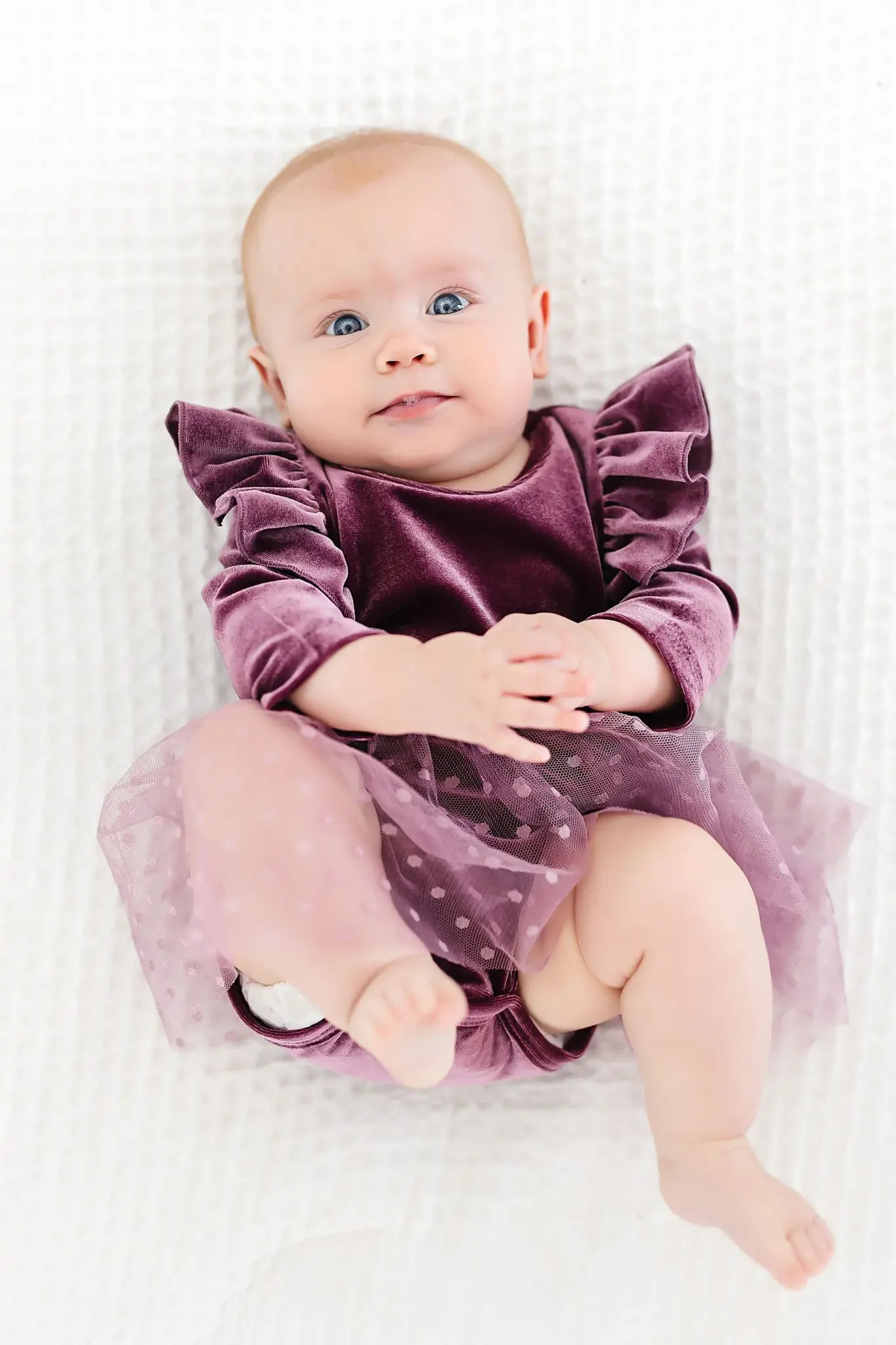 Mila & Rose Amethyst Velvet Tutu Bodysuit