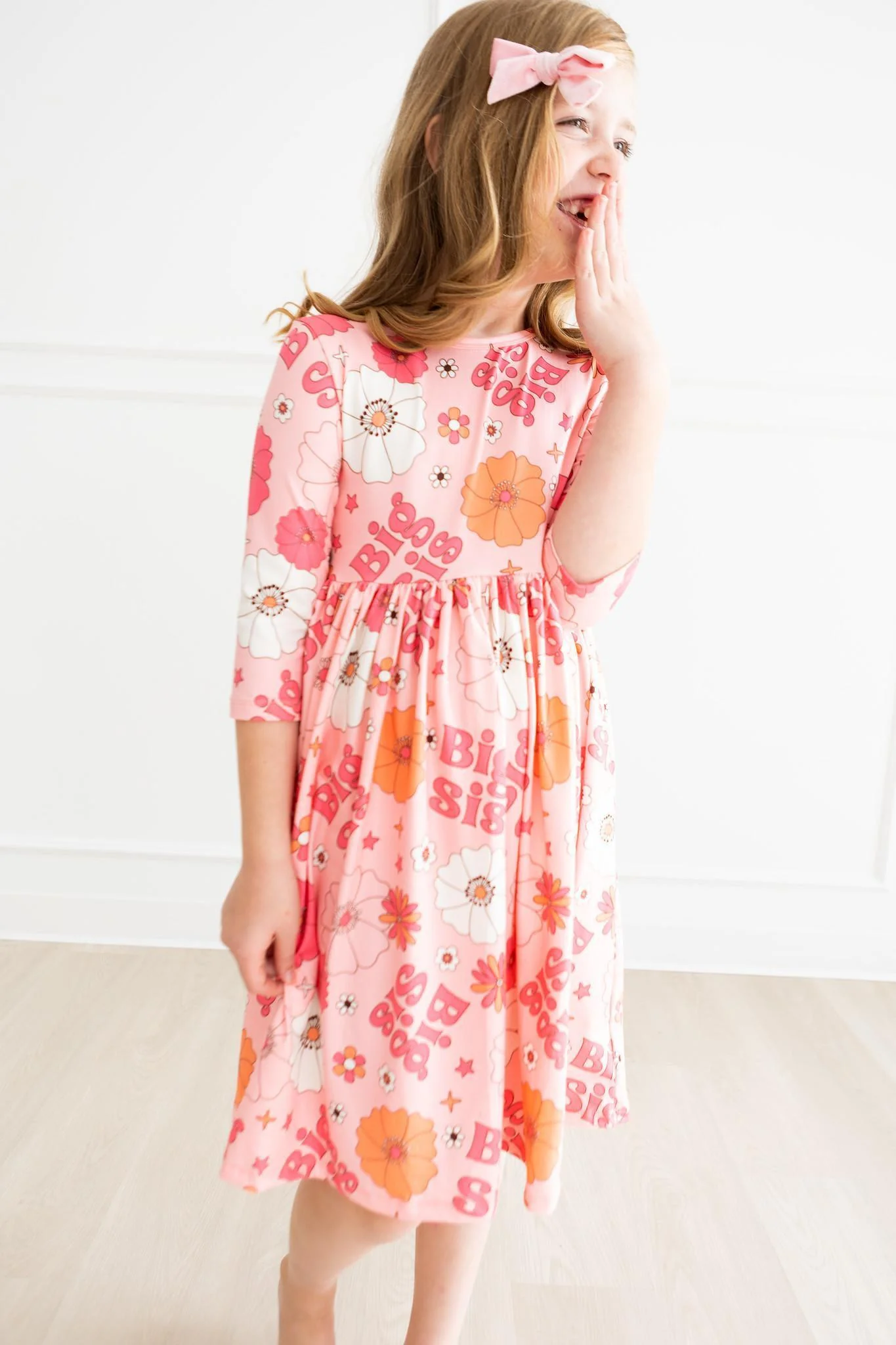 Mila & Rose Big Sis Floral Twirl Dress