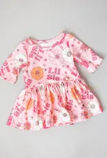 Mila & Rose Lil Sis Floral 3/4 Twirl Bodysuit