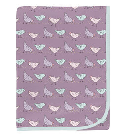 Kickee Pants Print Swaddling Blanket Lavender Chickens