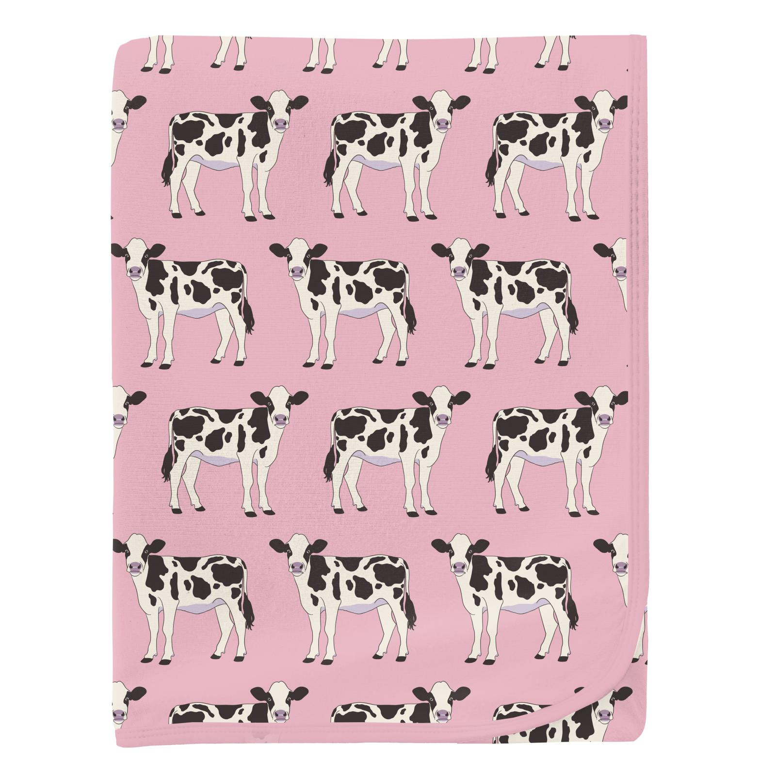 Kickee Pants Print Swaddling Blanket Cake Pop Cows