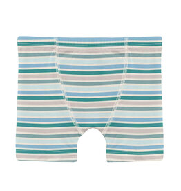 Kickee Pants Print Boy's Boxer Brief Lakeside Stripe