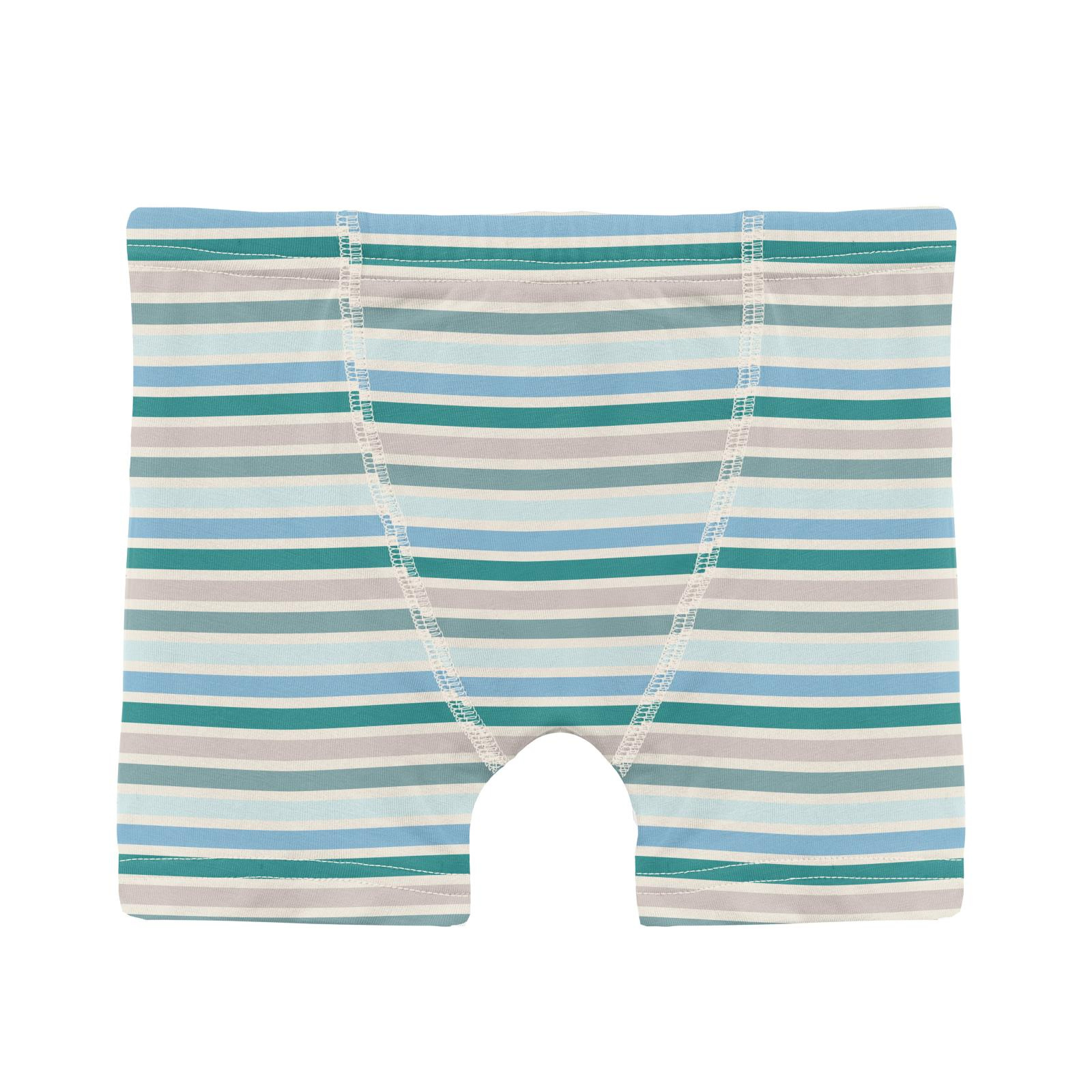 Kickee Pants Print Boy's Boxer Brief Lakeside Stripe