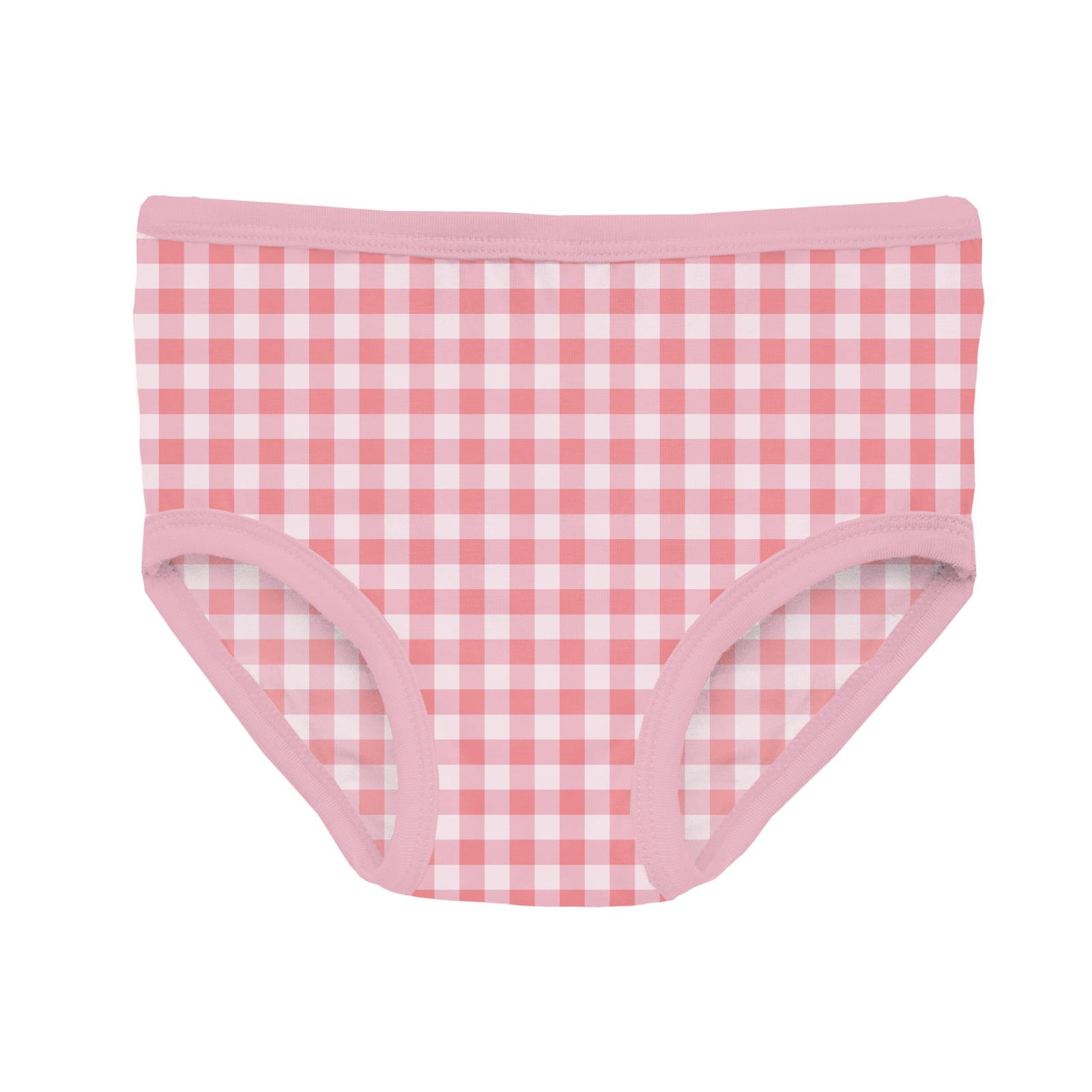 Kickee Pants Print Girl's Underwear Set of 3 Shrinking Violet XOXO, Cake Pop & Cake Pop Gingham