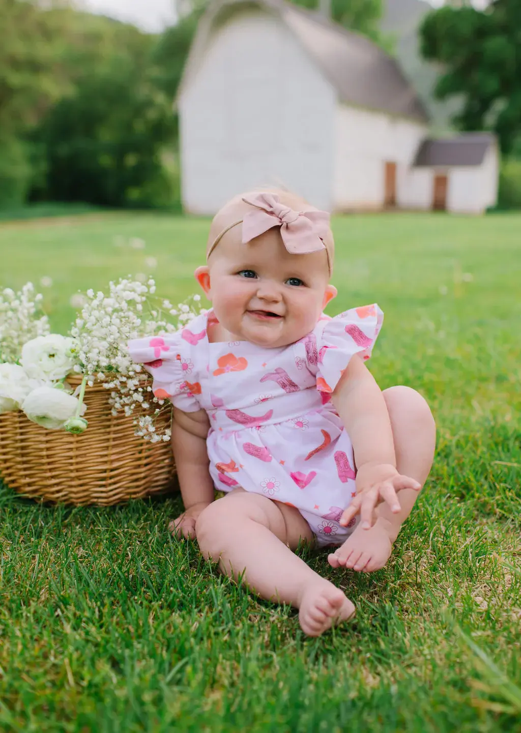 Ollie Jay Emmy Baby Romper in Cowgirl