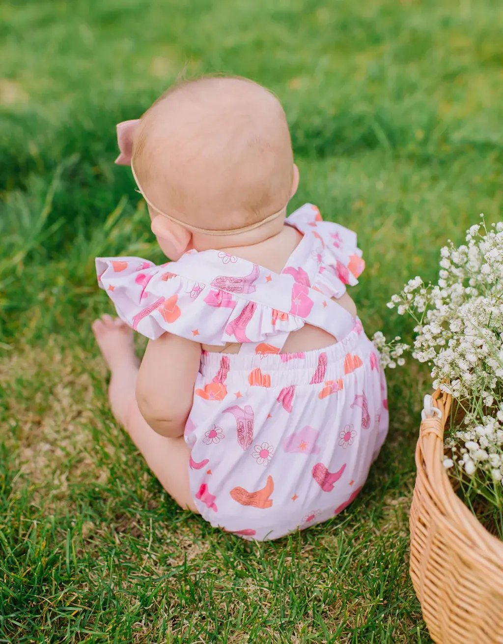Ollie Jay Emmy Baby Romper in Cowgirl