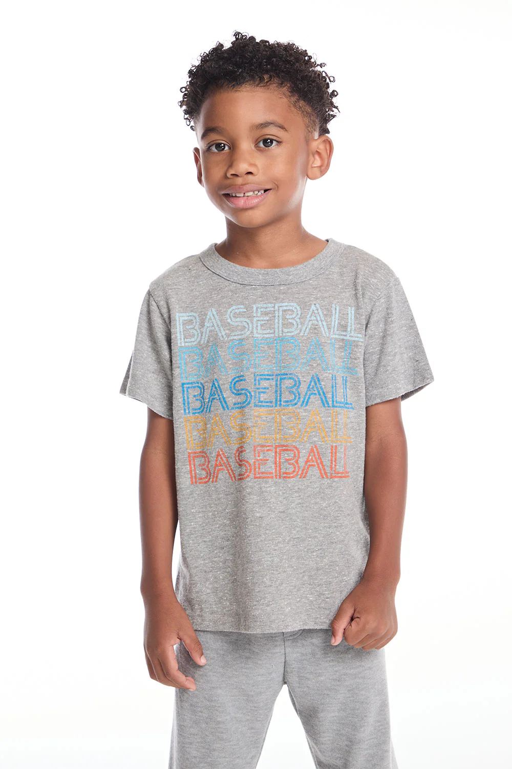 Chaser Streaky Grey Baseball Triblend Jersey SS Tee