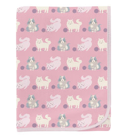 Kickee Pants Print Swaddling Blanket Cake Pop Cats and Yarn