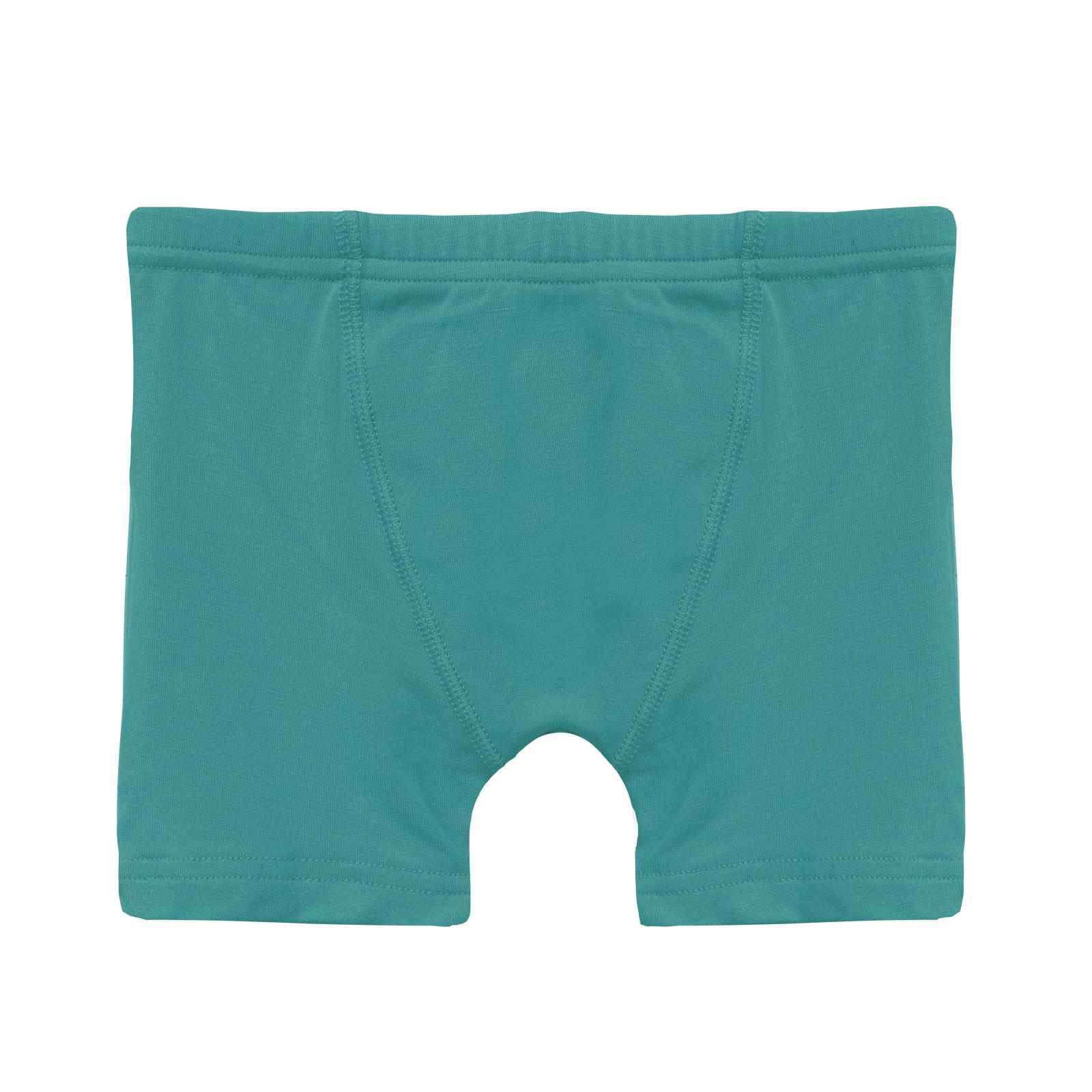 Kickee Pants Print Boxer Brief Set of 3 Lakeside Stripe, Agave & Natural Dogs