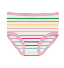 Kickee Pants Print Girl's Underwear Happy Stripe