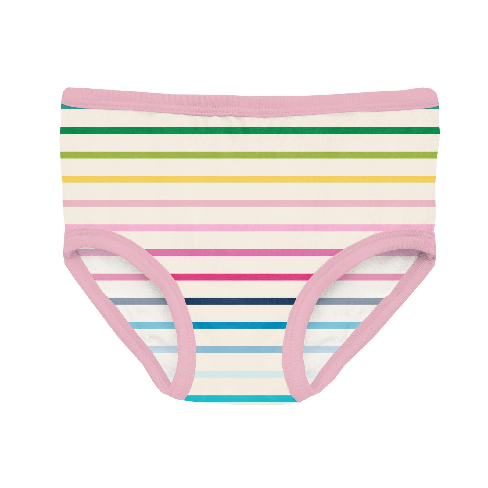 Kickee Pants Print Girl's Underwear Happy Stripe