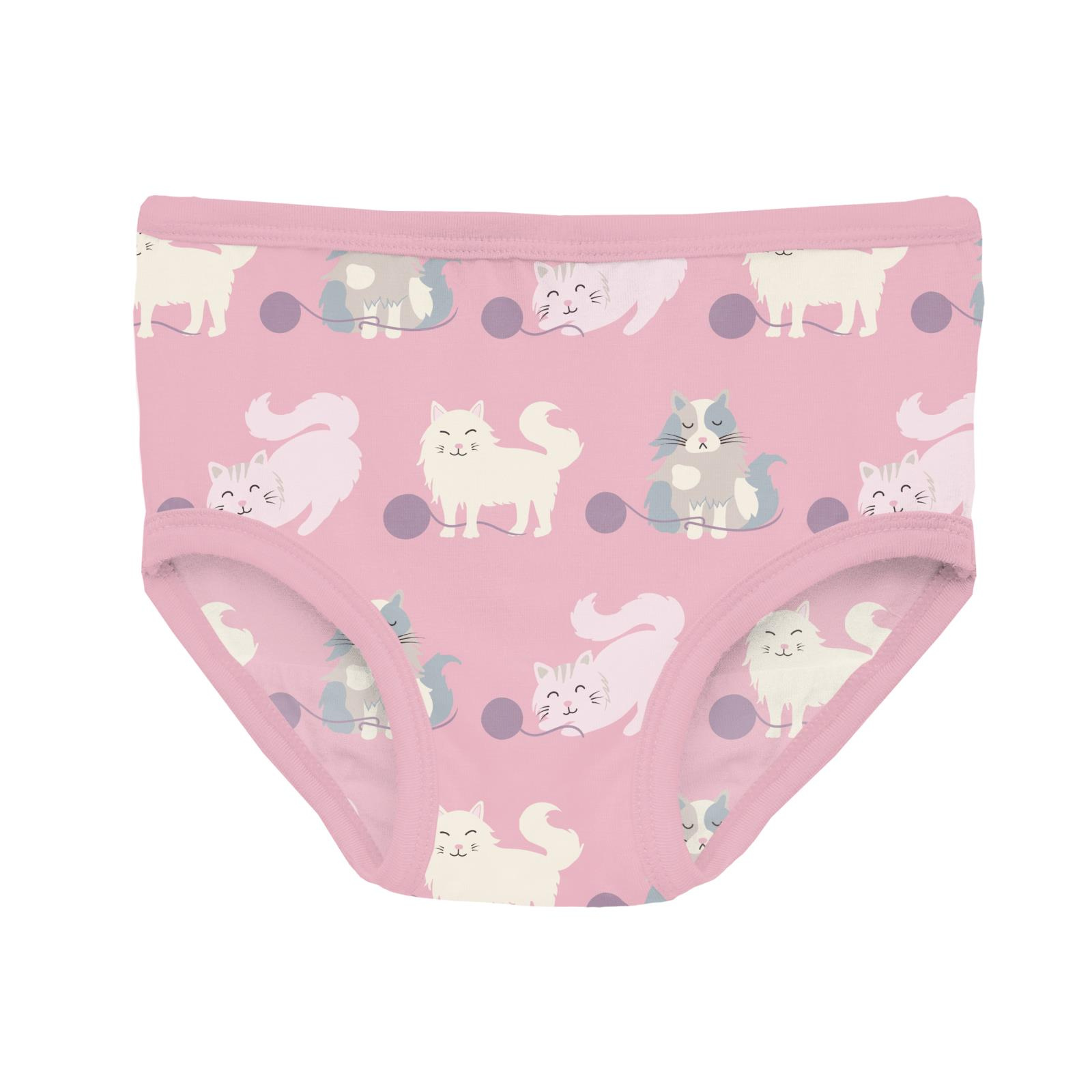 Kickee Pants Print Girl's Underwear Cake Pop Cats and Yarn
