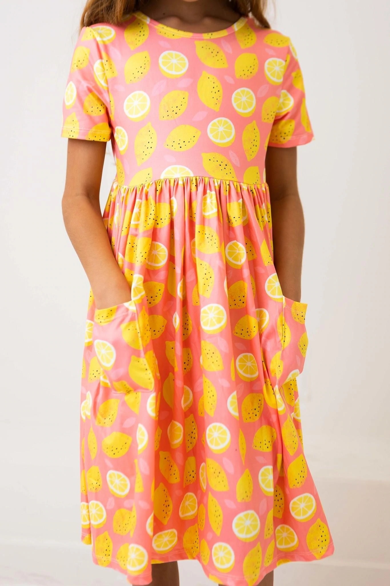 Mila & Rose Lemon Squeezy SS Pocket Twirl Dress