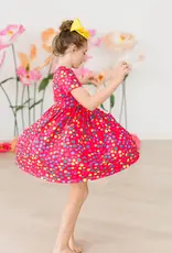 Mila & Rose Polka Dot Party SS Pocket Twirl Dress