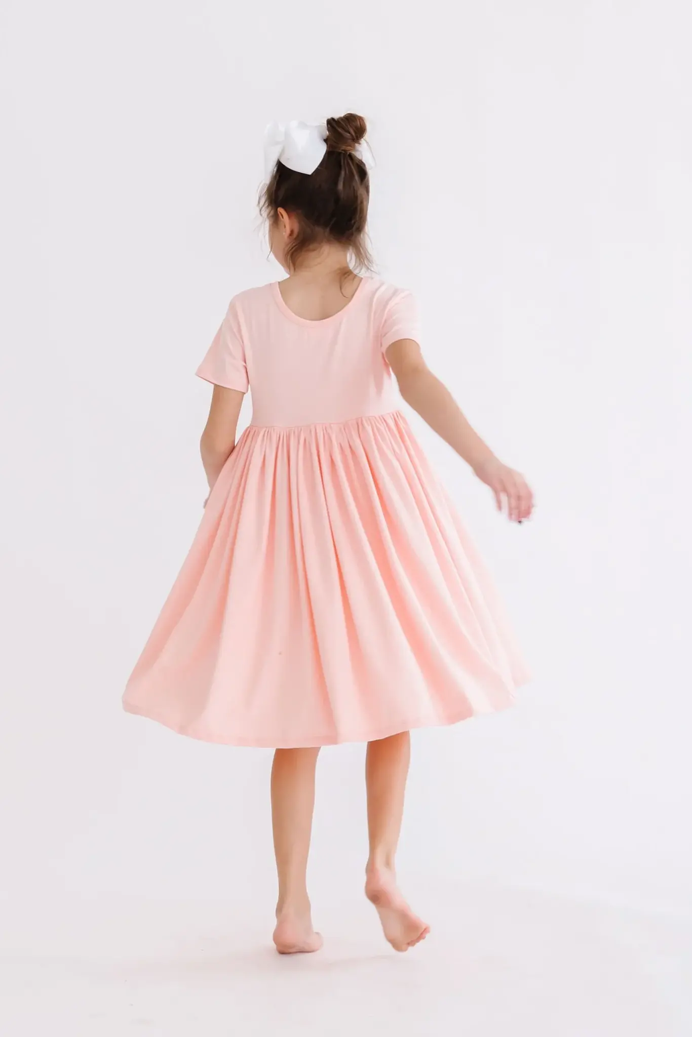 Mila & Rose Peach SS Pocket Twirl Dress
