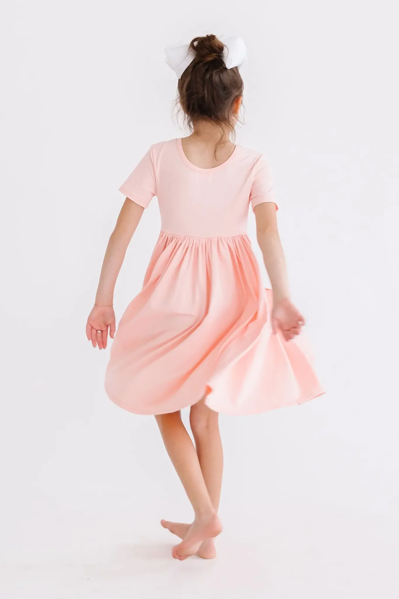 Mila & Rose Peach SS Pocket Twirl Dress