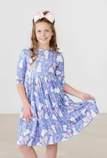 Mila & Rose Hop, Skip, & Twirl 3/4 Sleeve Pocket Twirl Dress