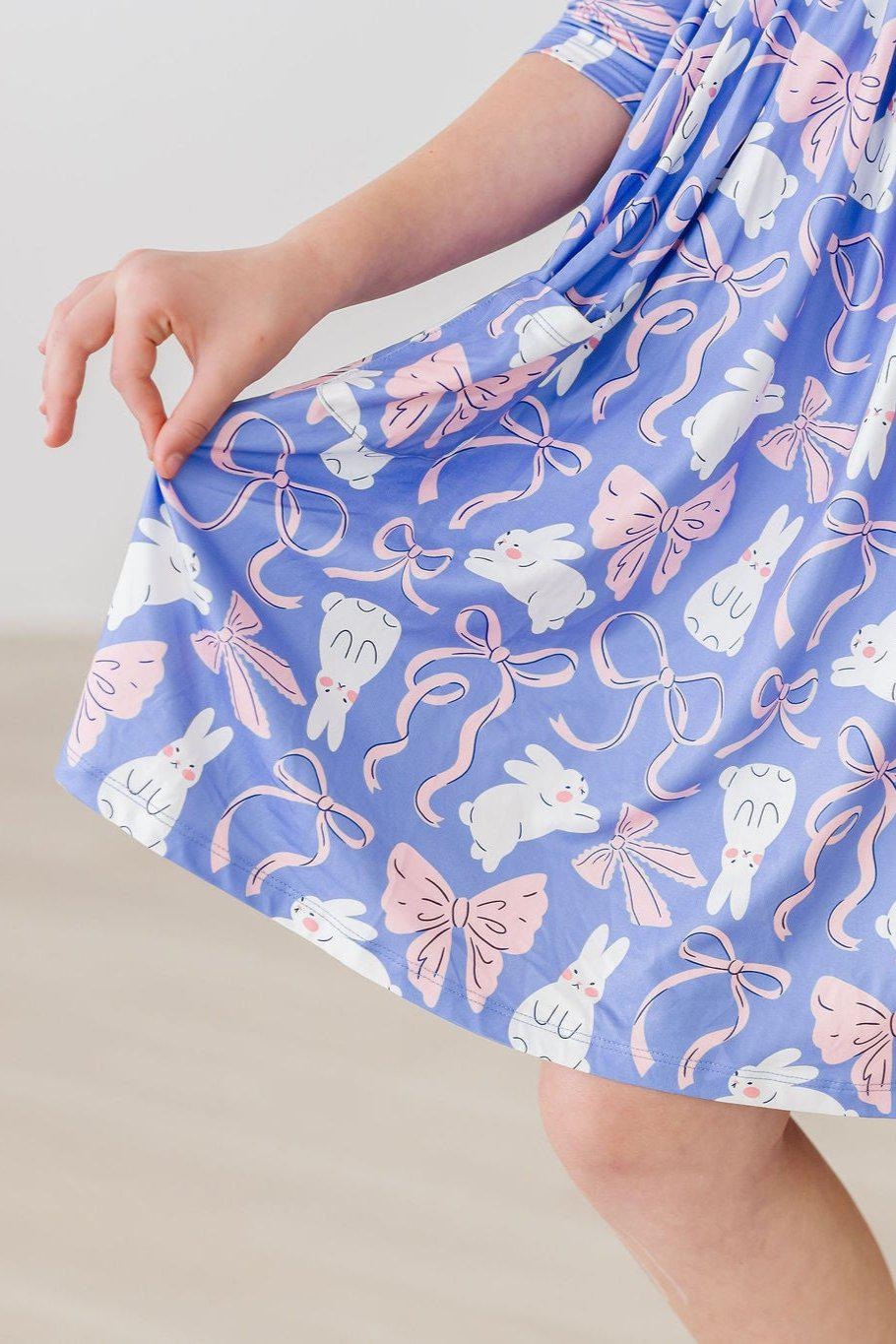 Mila & Rose Hop, Skip, & Twirl 3/4 Sleeve Pocket Twirl Dress