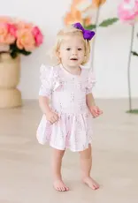 Mila & Rose Baby Bunnies 3/4 Sleeve Flutter Twirl Bodysuit