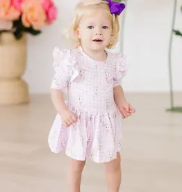 Mila & Rose Baby Bunnies 3/4 Sleeve Flutter Twirl Bodysuit