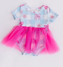 Mila & Rose Take Me Out to the Bow Game Tutu Bodysuit