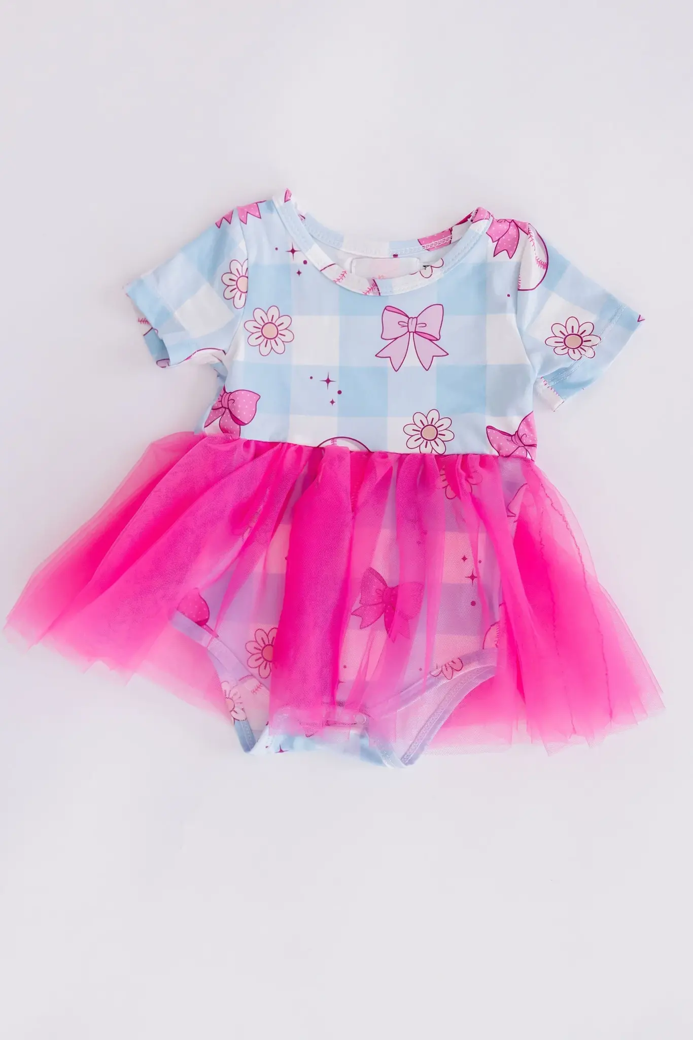 Mila & Rose Take Me Out to the Bow Game Tutu Bodysuit