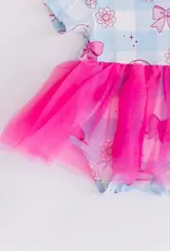 Mila & Rose Take Me Out to the Bow Game Tutu Bodysuit