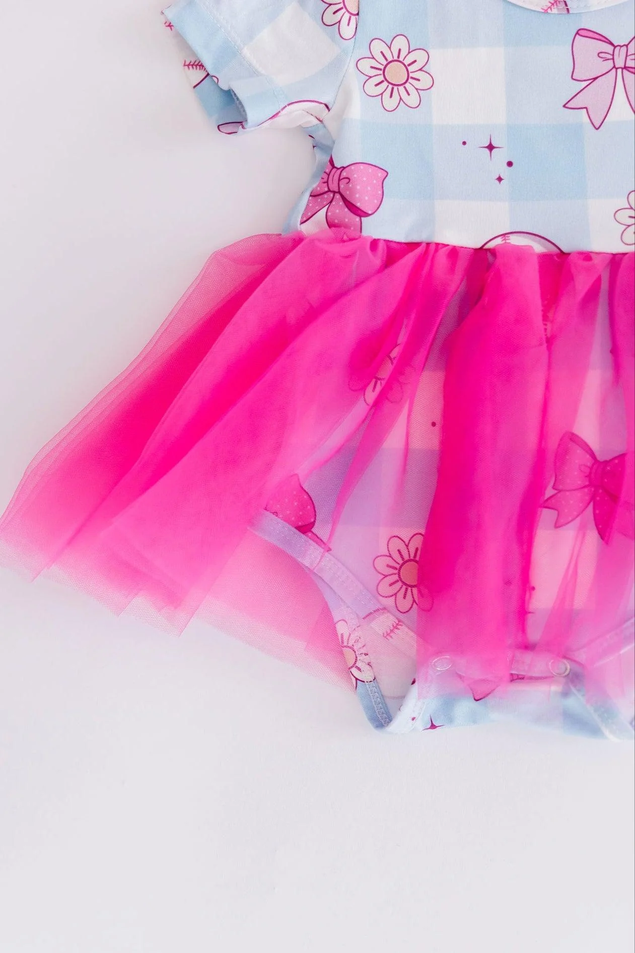 Mila & Rose Take Me Out to the Bow Game Tutu Bodysuit