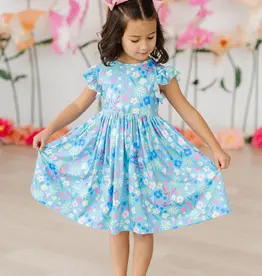 Mila & Rose Springtime Splendor Flutter Sleeve Twirl Dress