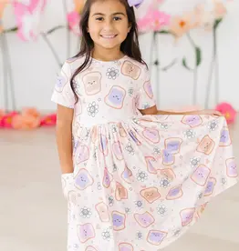 Mila & Rose Peanut Butter Jelly Time S/S Pocket Twirl Dress