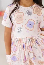Mila & Rose Peanut Butter Jelly Time S/S Pocket Twirl Dress