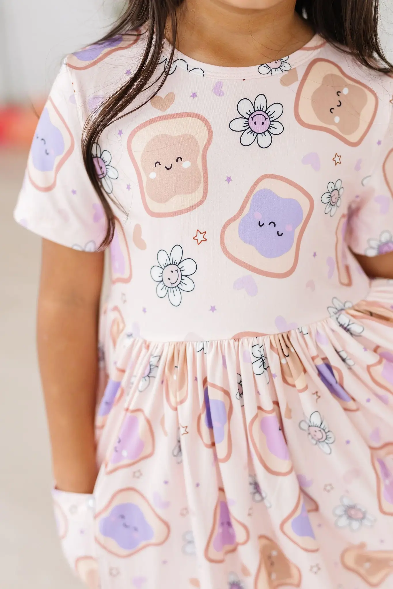 Mila & Rose Peanut Butter Jelly Time S/S Pocket Twirl Dress