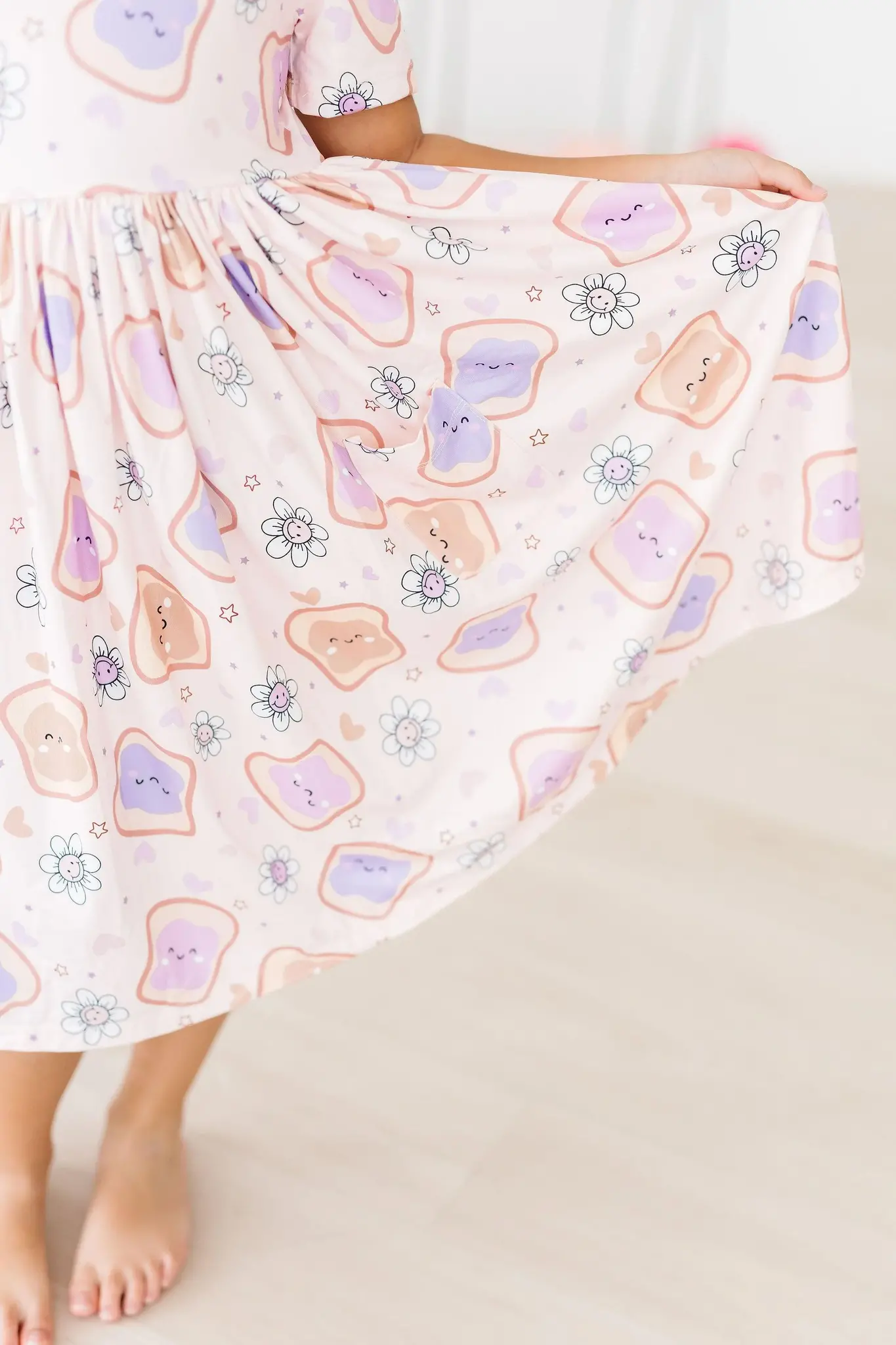 Mila & Rose Peanut Butter Jelly Time S/S Pocket Twirl Dress