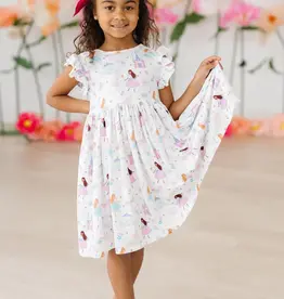 Mila & Rose Fairy Princess Flutter Sleeve Twirl Dress