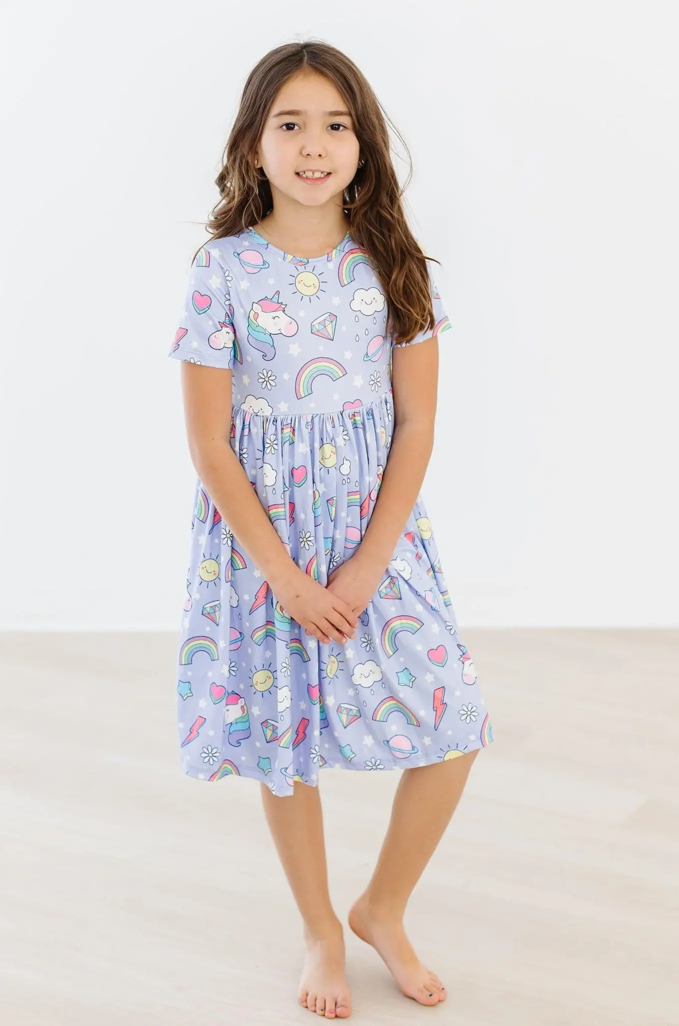 Mila & Rose Galactic Unicorns SS Twirl Dress