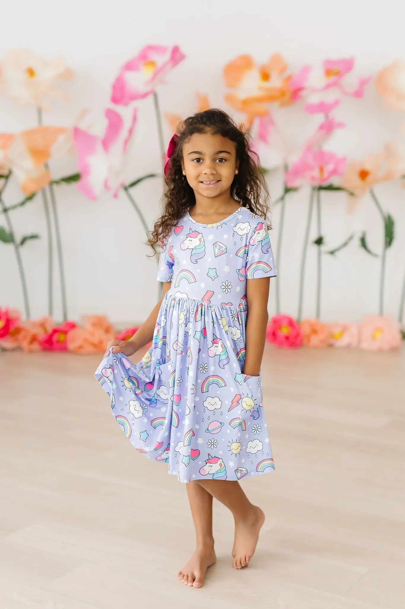 Mila & Rose Galactic Unicorns SS Twirl Dress