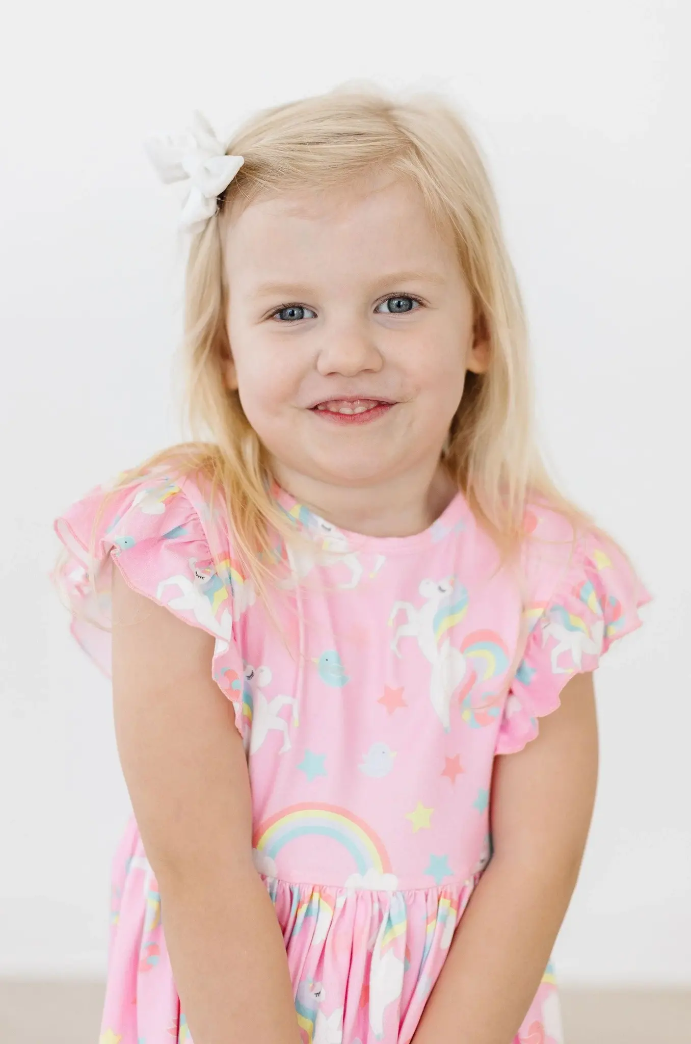 Mila & Rose My Little Unicorn Flutter Sleeve Twirl Dress