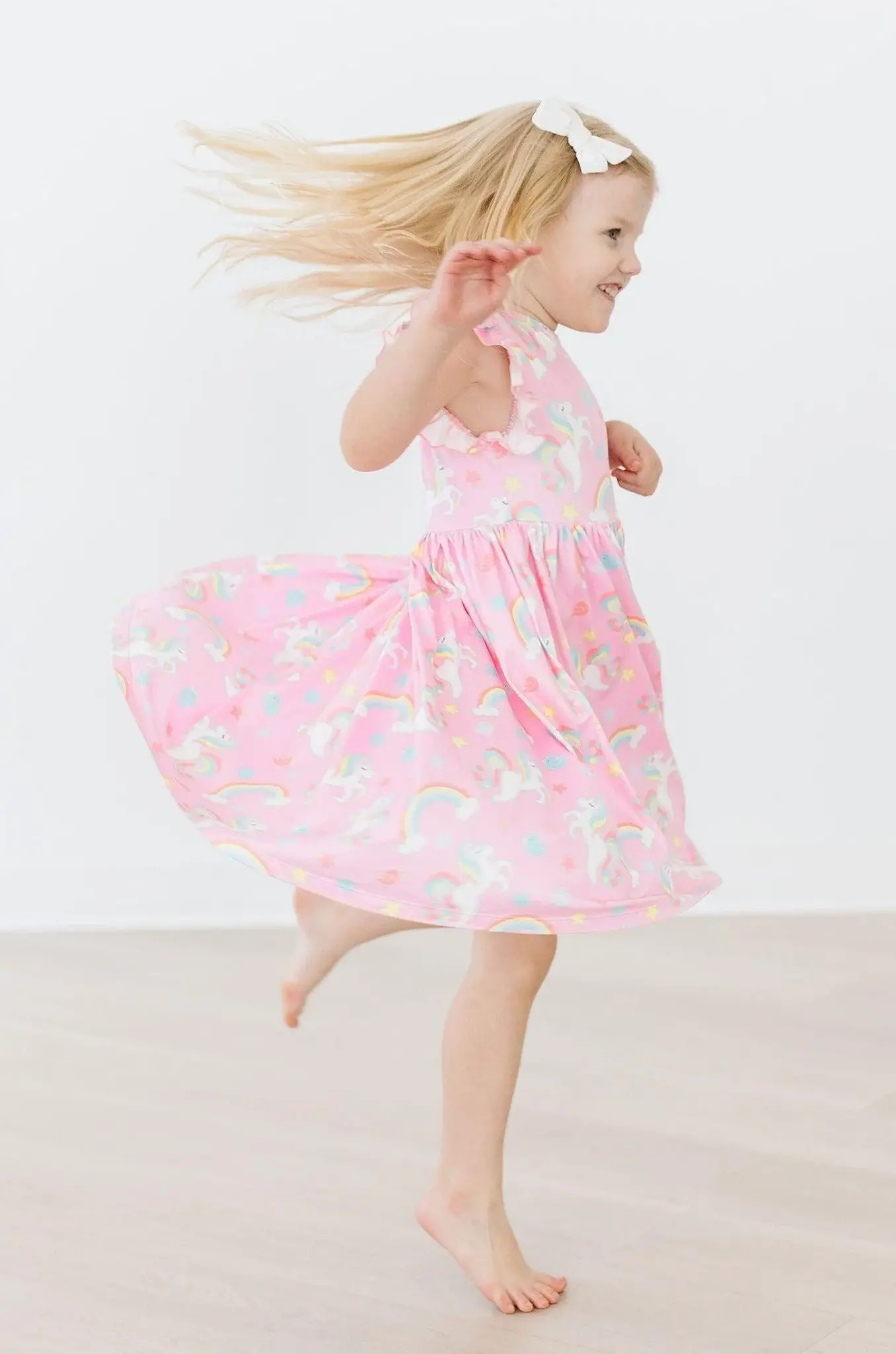 Mila & Rose My Little Unicorn Flutter Sleeve Twirl Dress