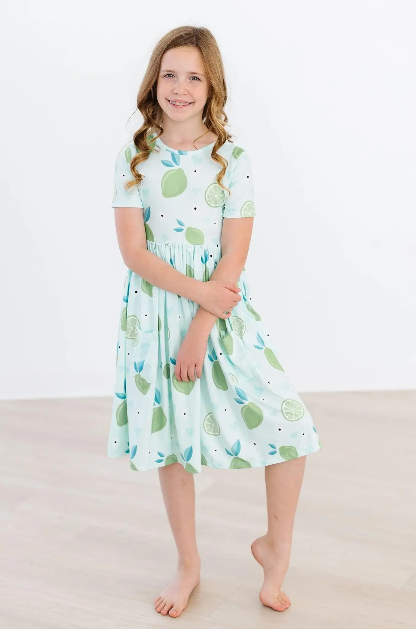 Mila & Rose Key Lime Cutie S/S Pocket Twirl Dress