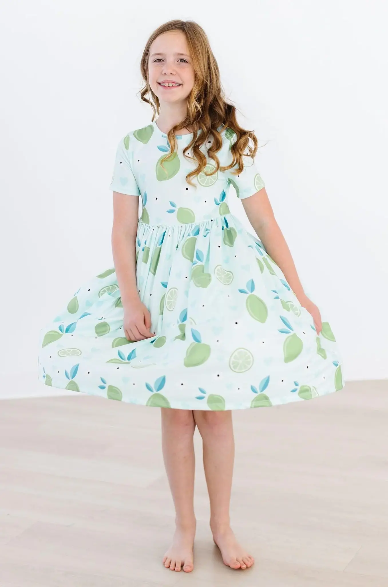 Mila & Rose Key Lime Cutie S/S Pocket Twirl Dress