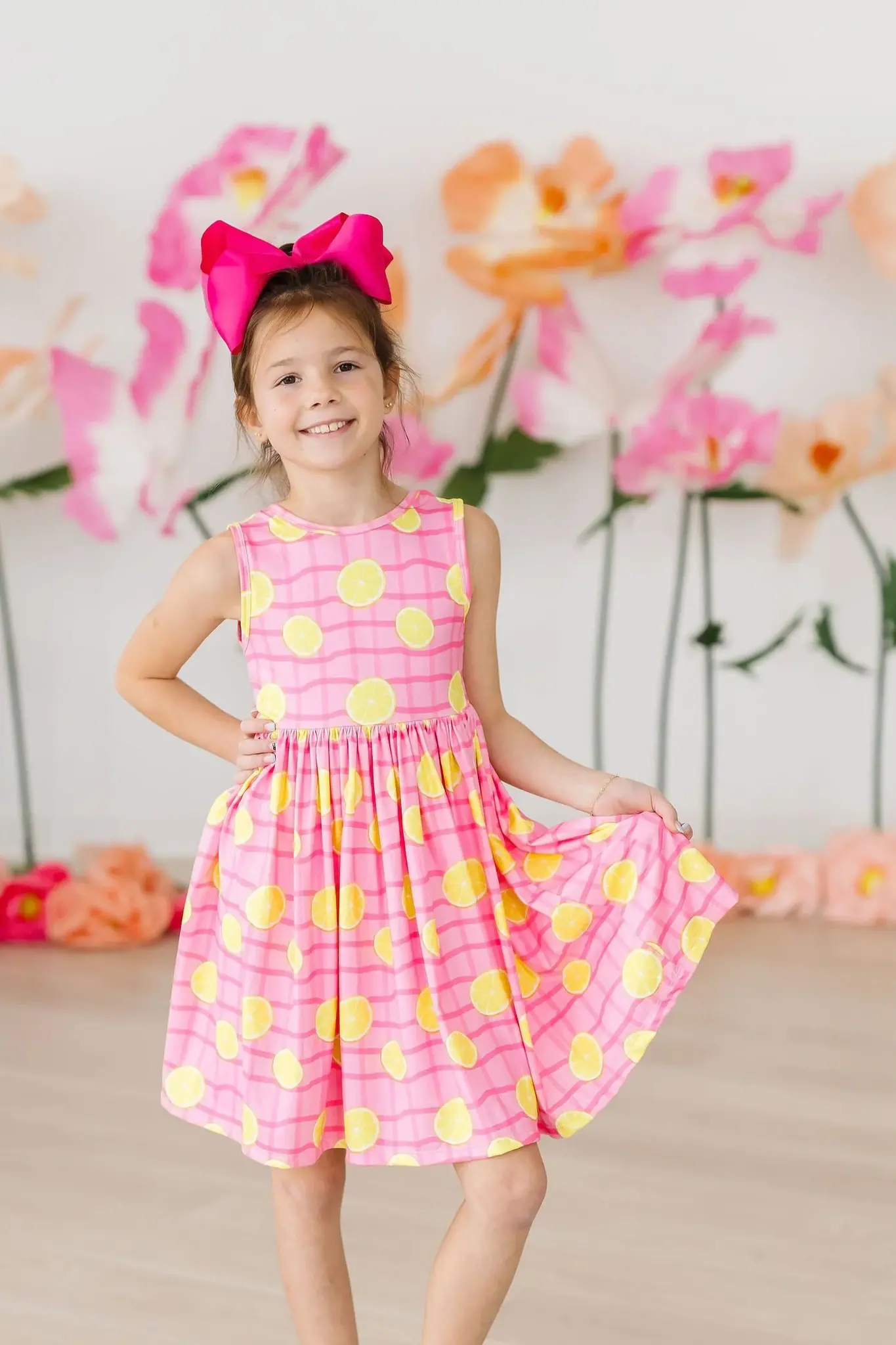 Mila & Rose Pink Lemonade Tank Twirl Dress