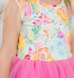 Mila & Rose Rainbow Floral Tank Tutu Dress