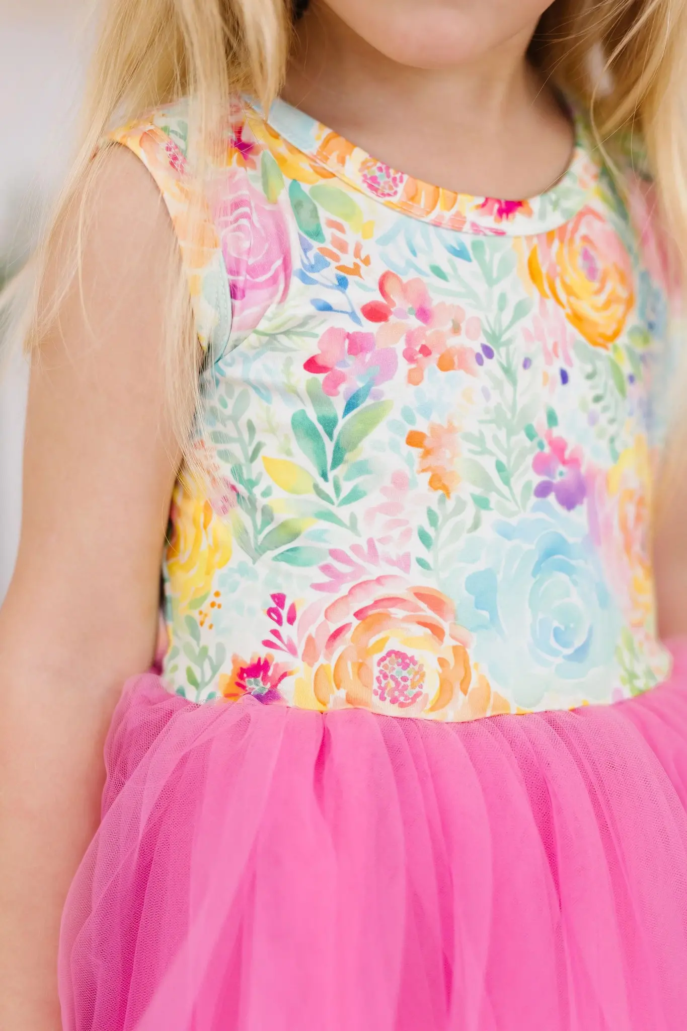 Mila & Rose Rainbow Floral Tank Tutu Dress