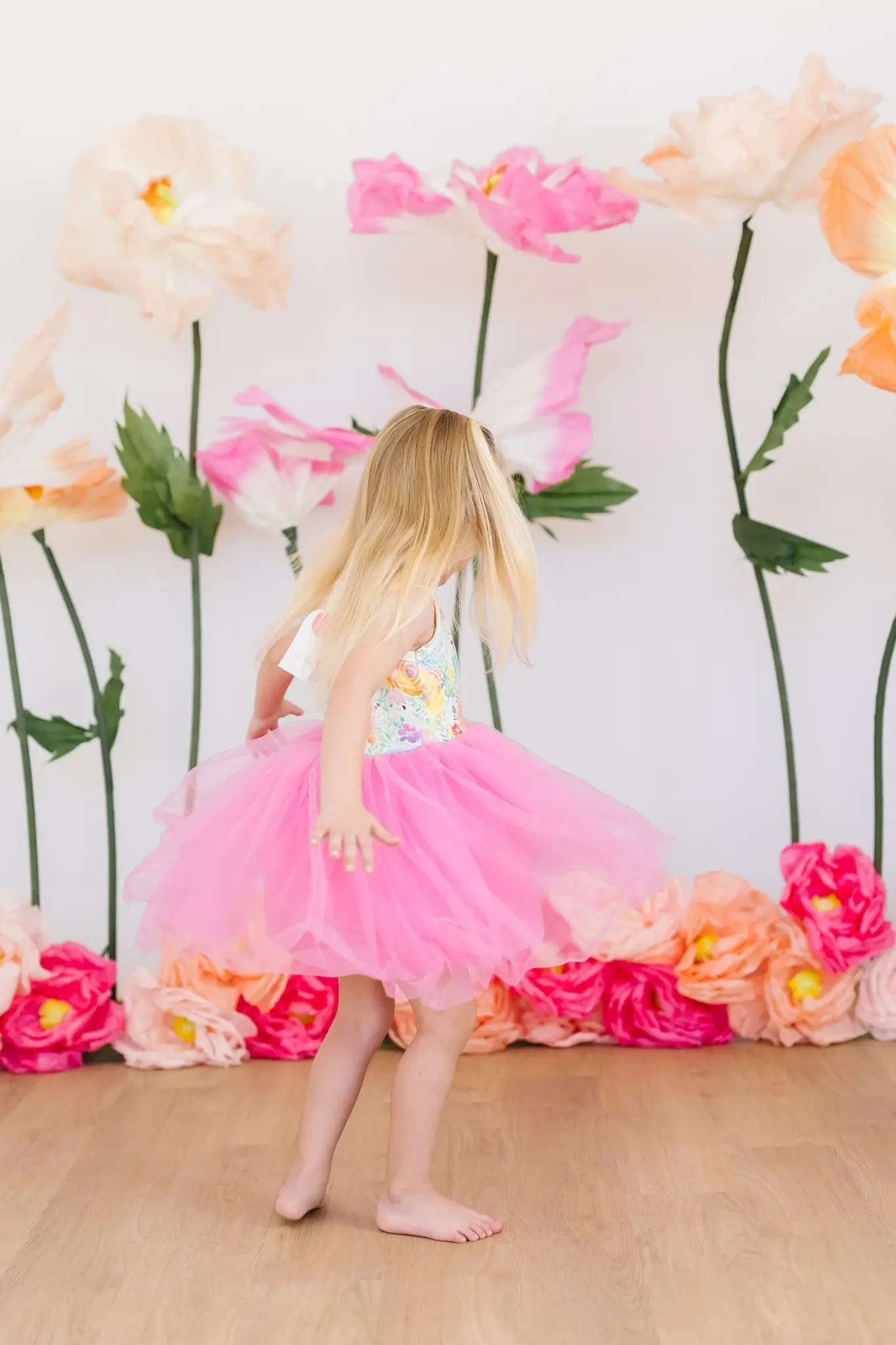 Mila & Rose Rainbow Floral Tank Tutu Dress