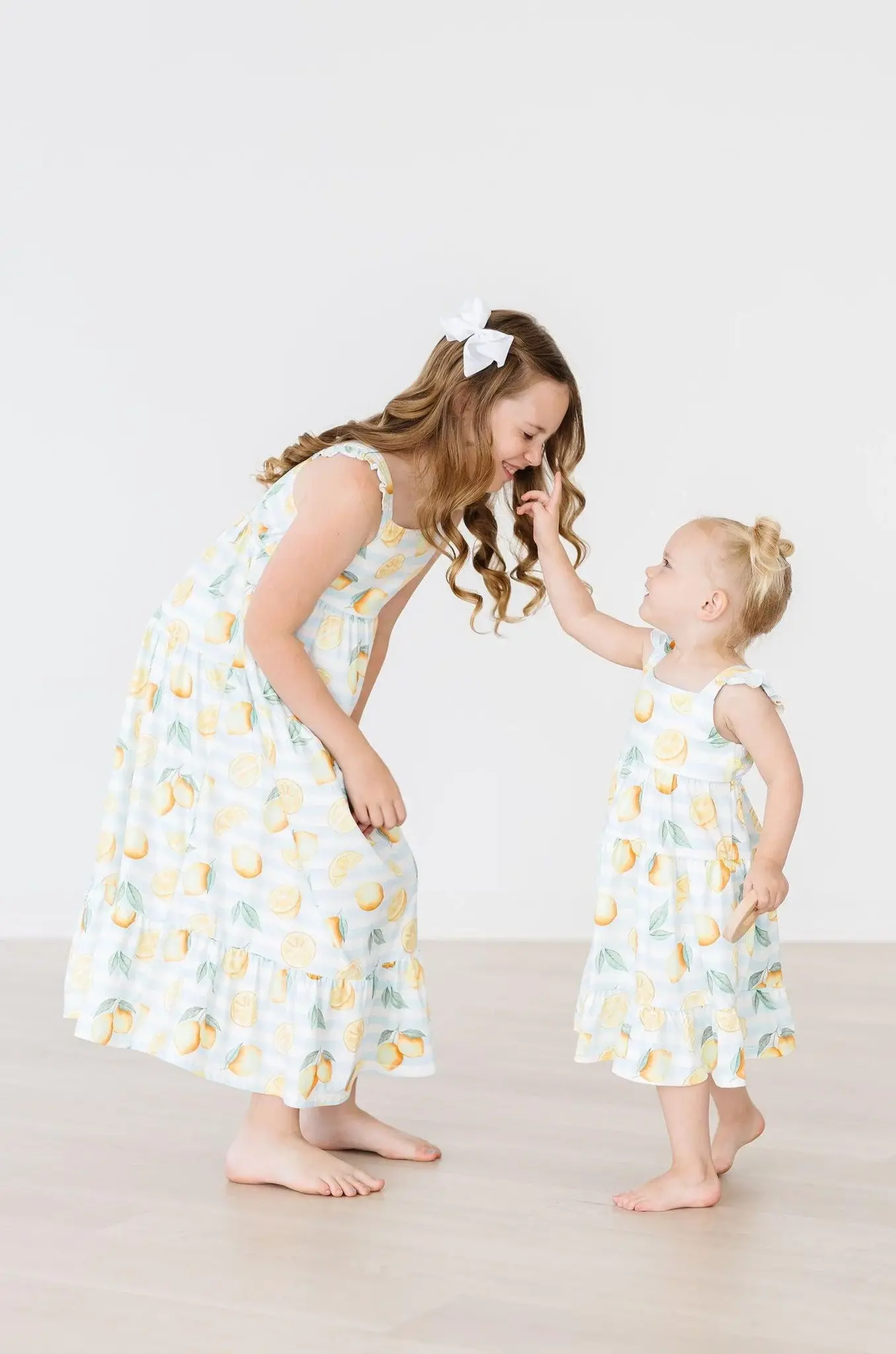 Mila & Rose Lovely Lemons Ruffle Maxi Dress