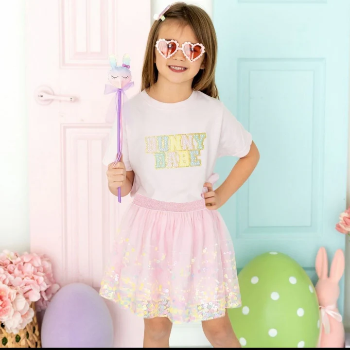 Sweet Wink Bunny Babe Patch Easter Short Sleeve T-Shirt Ballet