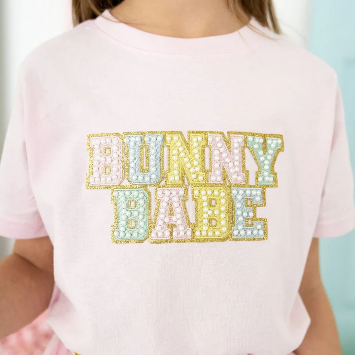 Sweet Wink Bunny Babe Patch Easter Short Sleeve T-Shirt Ballet
