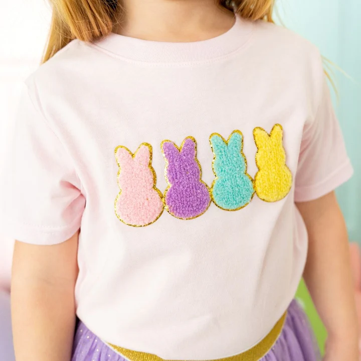 Sweet Wink Easter Peeps Patch Short Sleeve T-Shirt Ballet